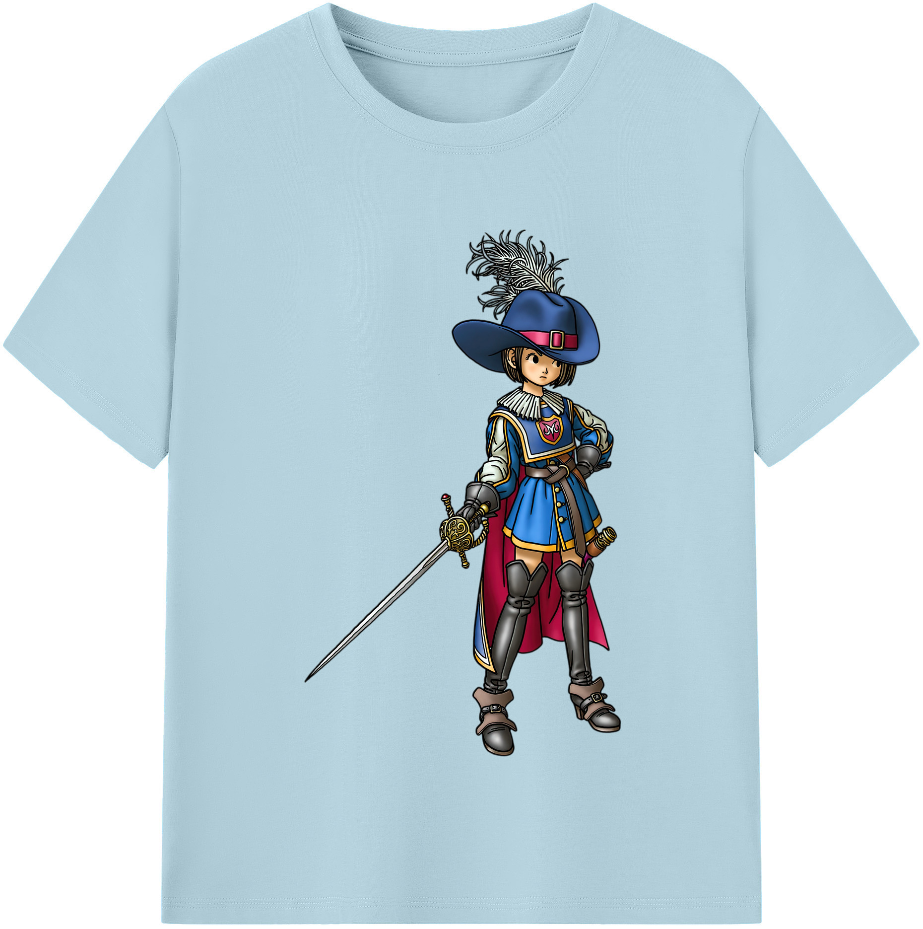（画像用） ドラゴンクエスト Doragon Kuesuto Dragon Quest 綿100％半袖Tシャツ（フロントプリント）